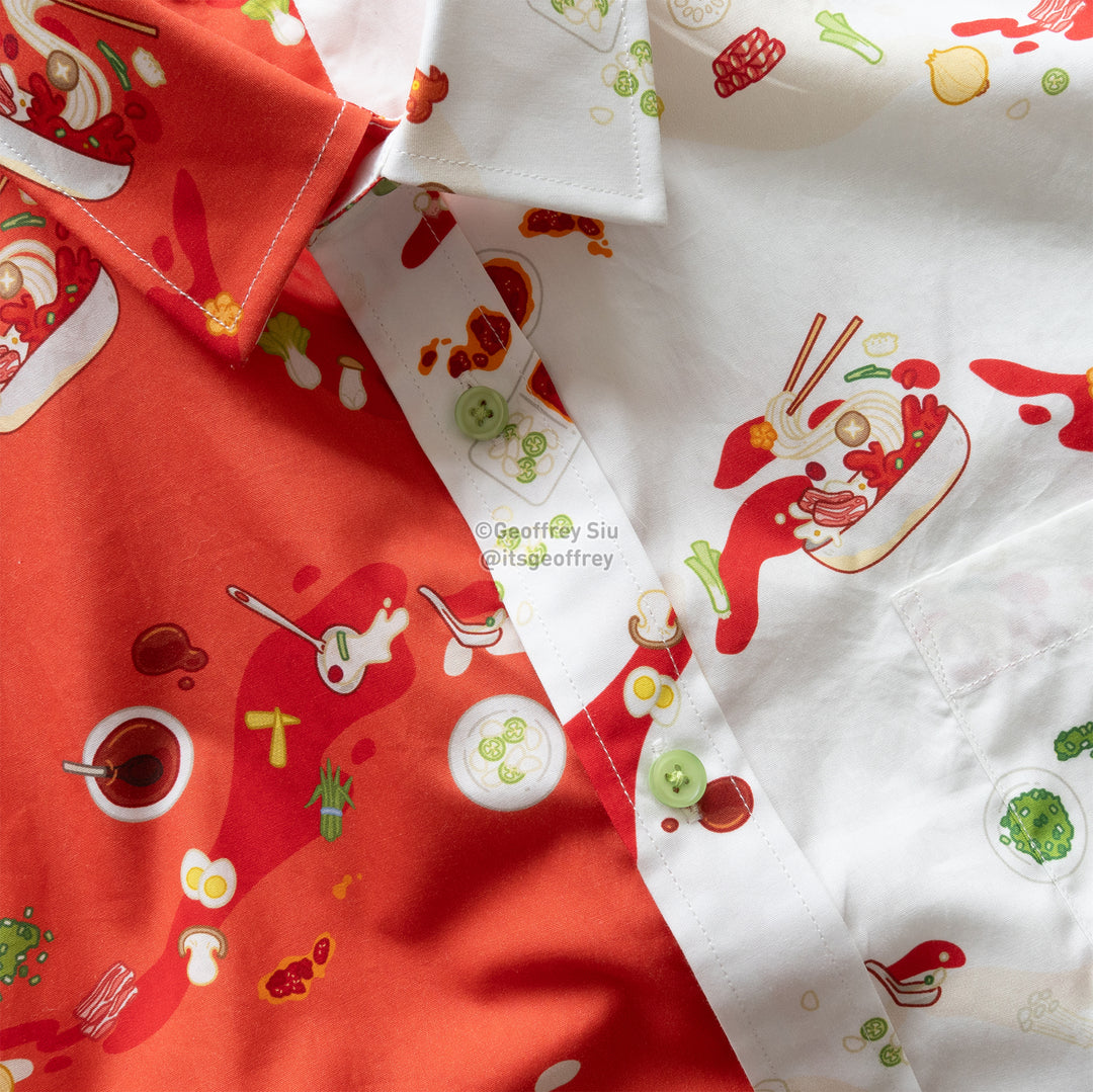 Color Block Hot Pot Button-Up Shirt