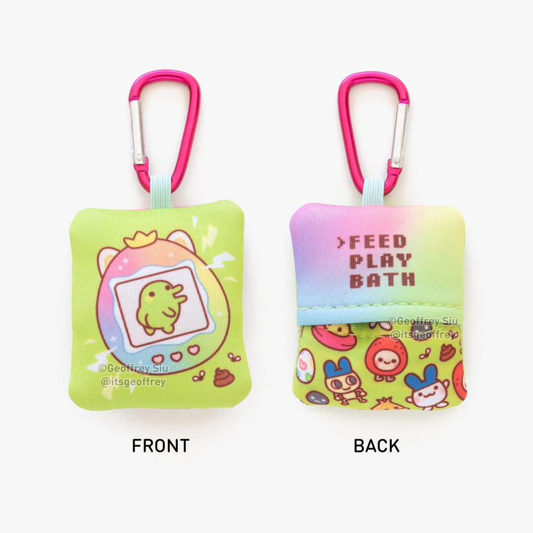 Virtual Pet Microfiber Cloth Keychain