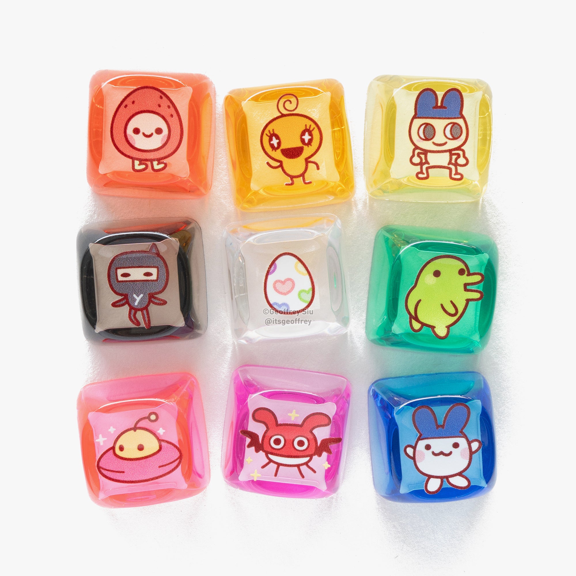 Transparent Virtual Pet Individual Key Caps – Geoffrey Siu Art LLC