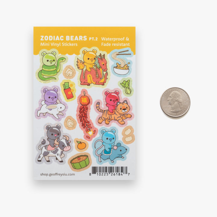 Zodiac Bears Mini Vinyl Sticker Sheets