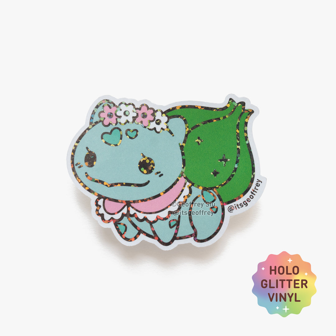 Pokema'am 1 Holographic Glitter Stickers Geoffrey Siu Art LLC Pokema'am 1 Holographic Glitter Stickers Geoffrey Siu Art LLC
