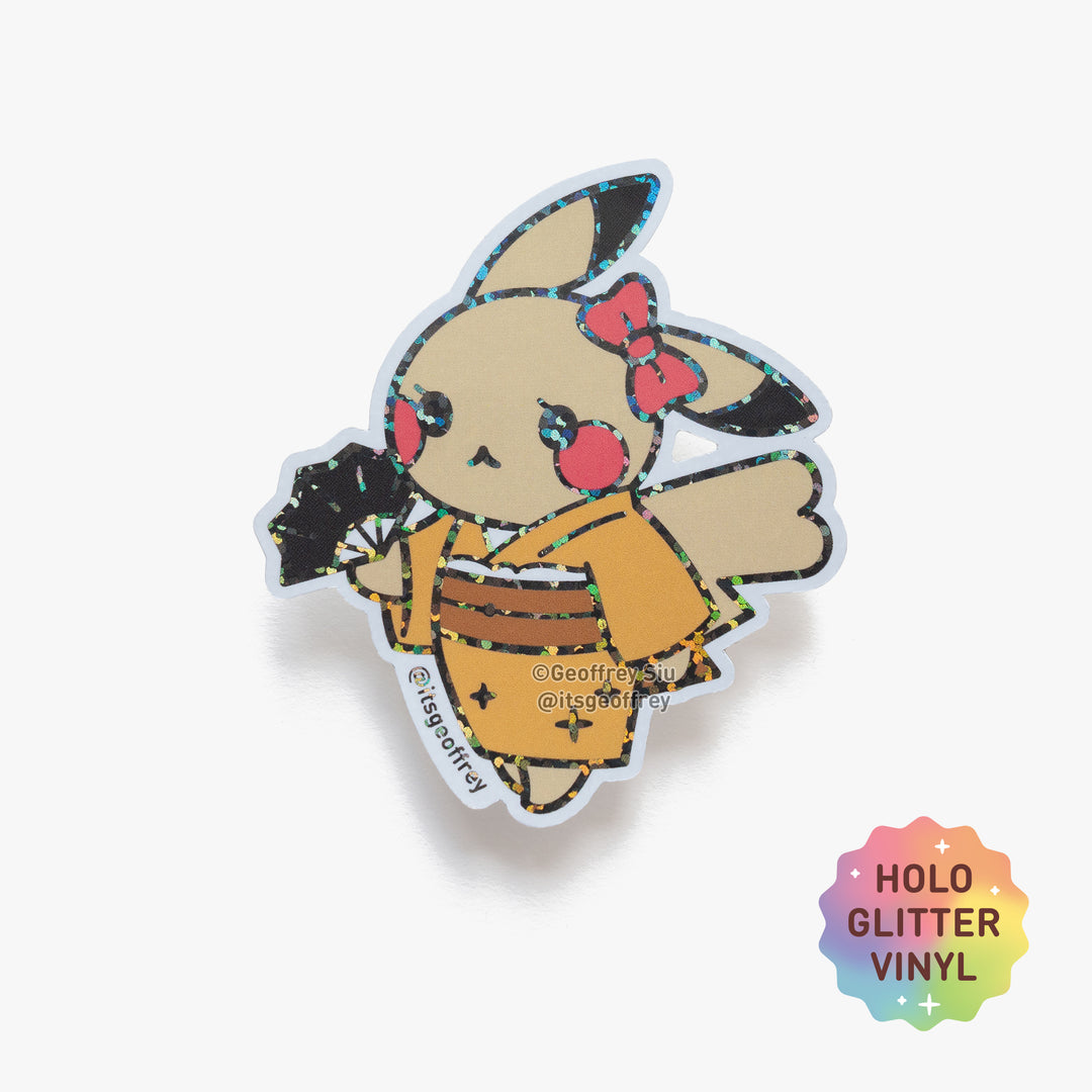 holographic pokemon card stickers Pokema'am 1 Holographic Glitter Stickers Mrs. Charmingder