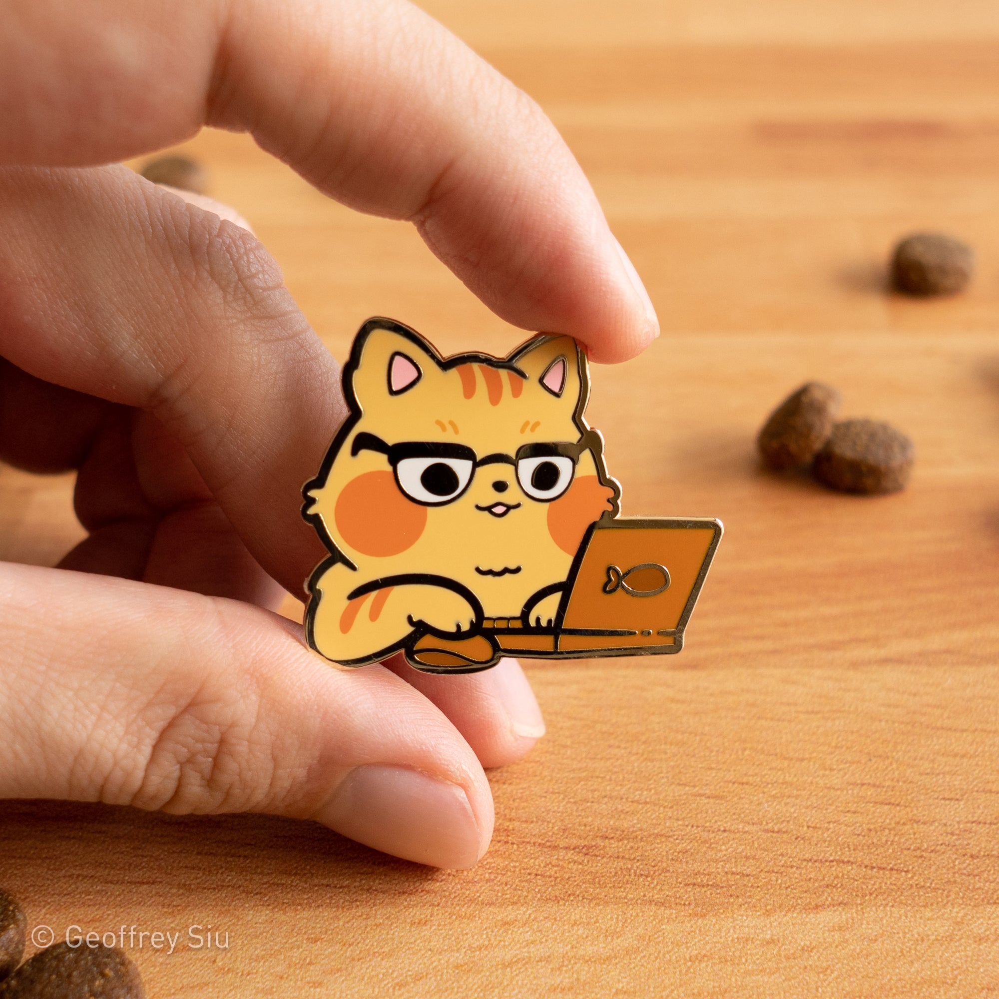 Flooffrey Orange Tabby Cat Hard Enamel Pin