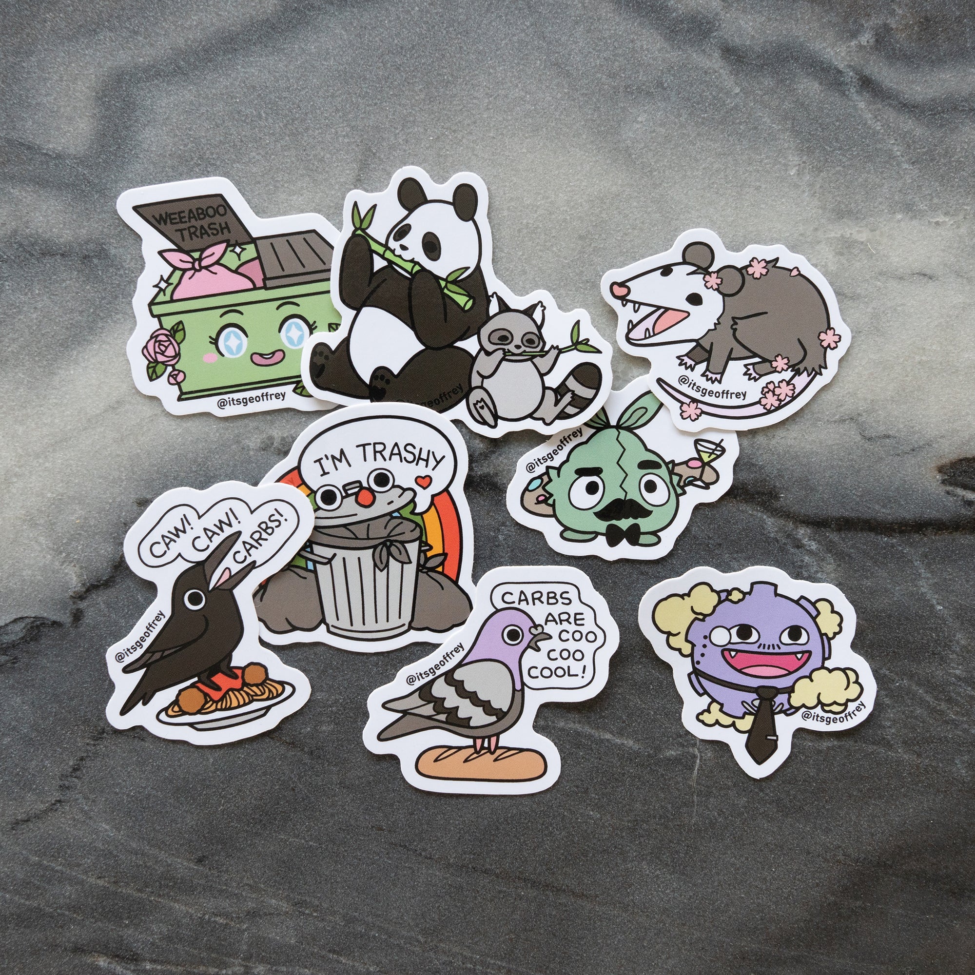 Garbage Collection Vinyl Stickers