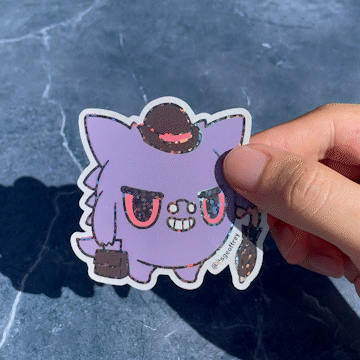 Gengarious Holographic Glitter Sticker