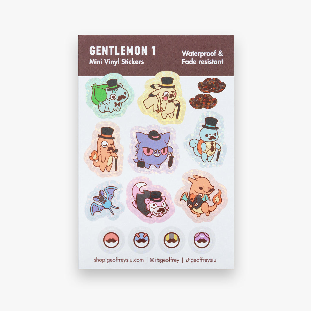Gentlemon 1 Mini Vinyl Sticker Sheet