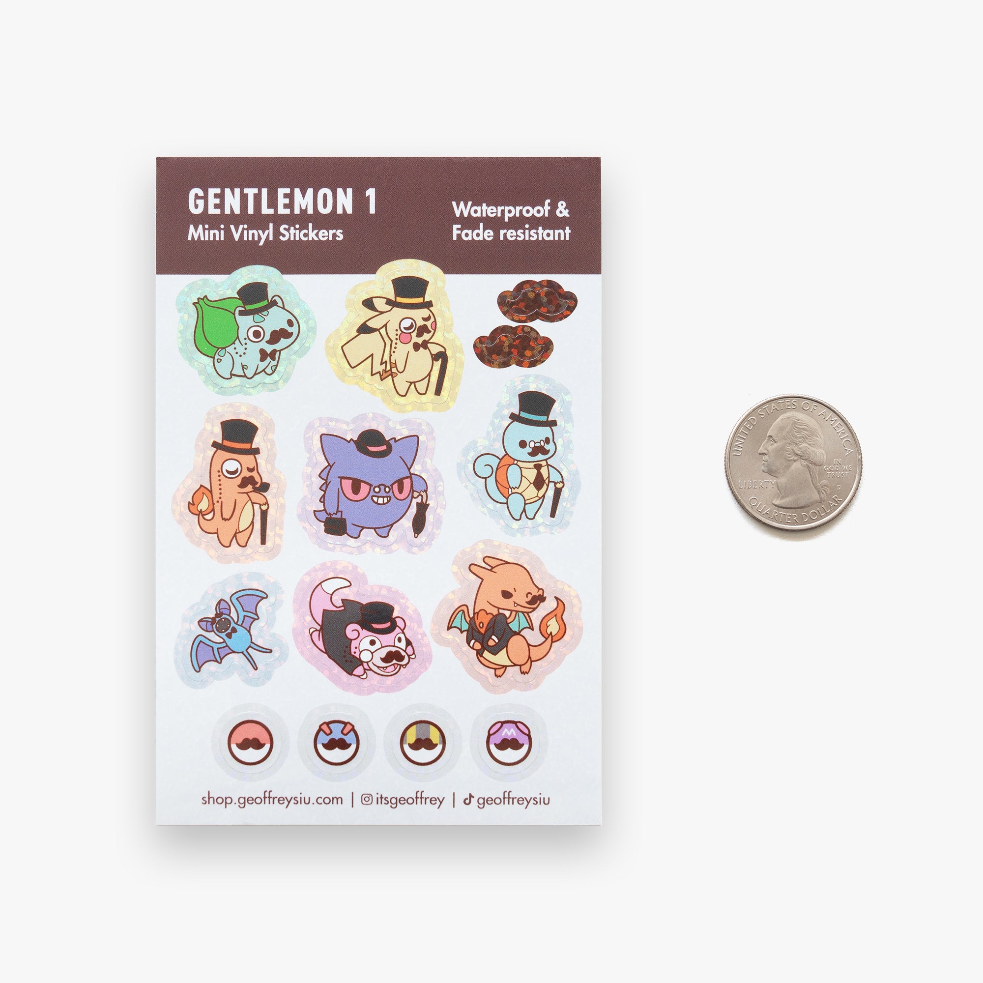 Gentlemon 1 Mini Vinyl Sticker Sheet