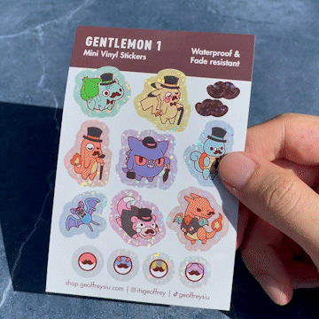 Gentlemon 1 Mini Vinyl Sticker Sheet
