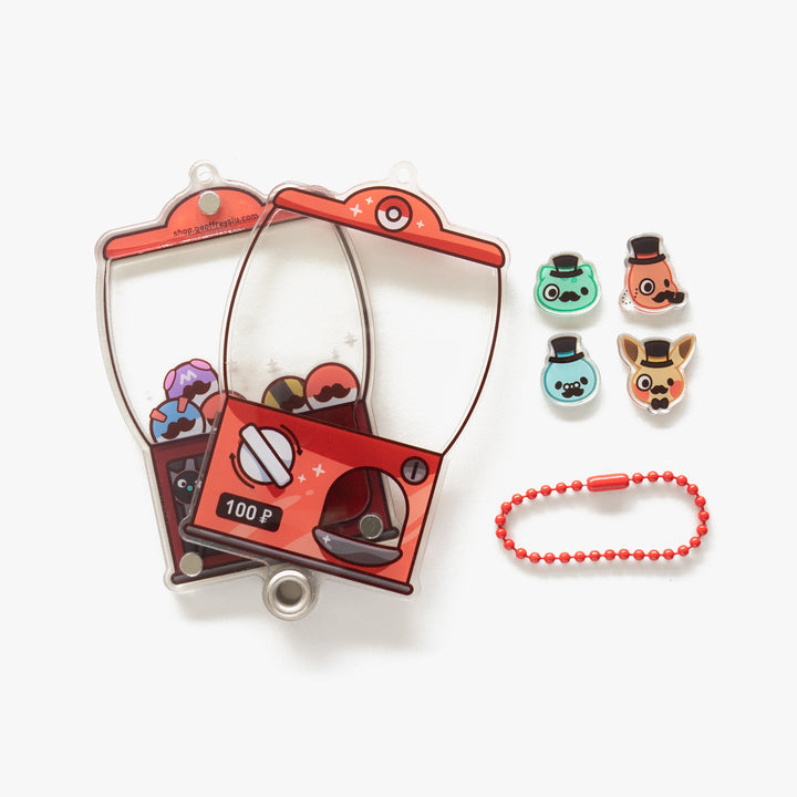 Gentlemon Gachapon Fillable Shaker Keychain (4")