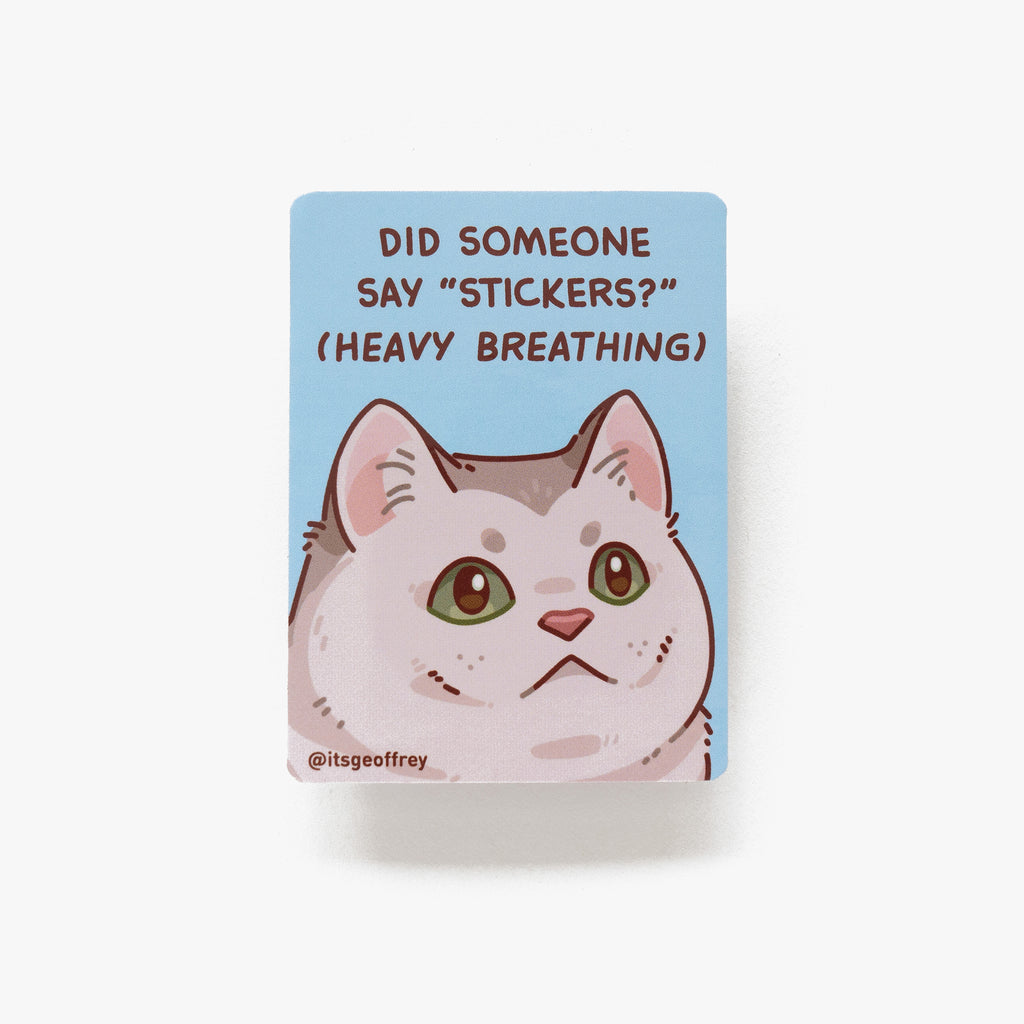LG Heavy Breathing Cat Reusable Sticker Book – Geoffrey Siu Art