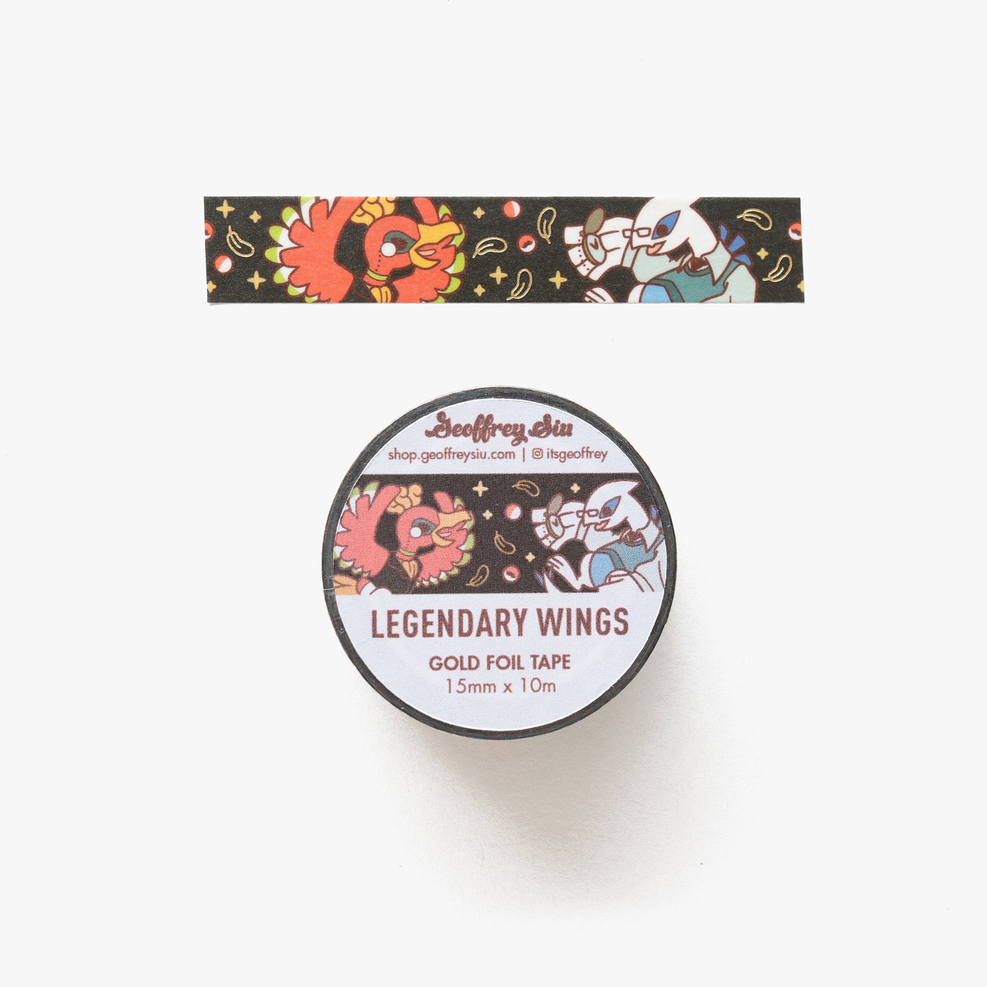 Legendary Wings Gold Foil Washi Tape
