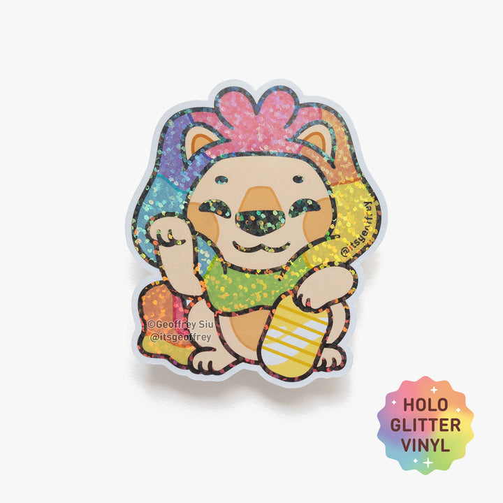 Maneki Adam & Steve Glitter Stickers (2.75")