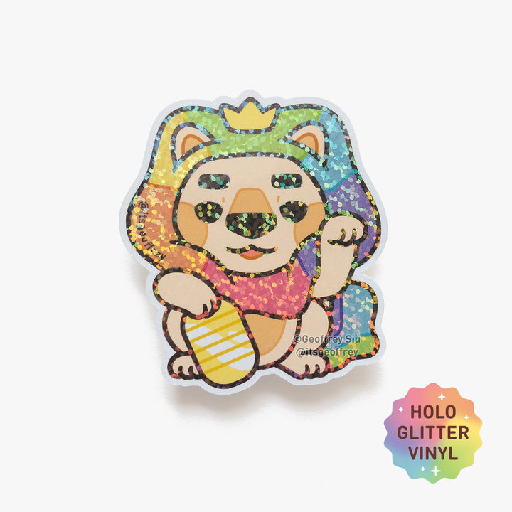 Maneki Adam & Steve Glitter Stickers (2.75")
