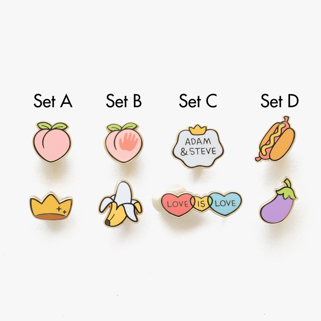 Adam & Steve Mini Pins