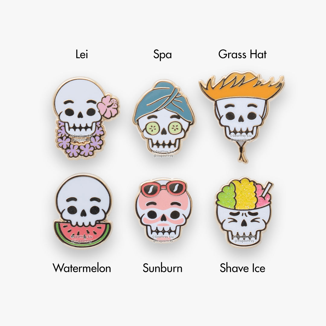 Parks & Re-cremation Skeleton Mini Pins
