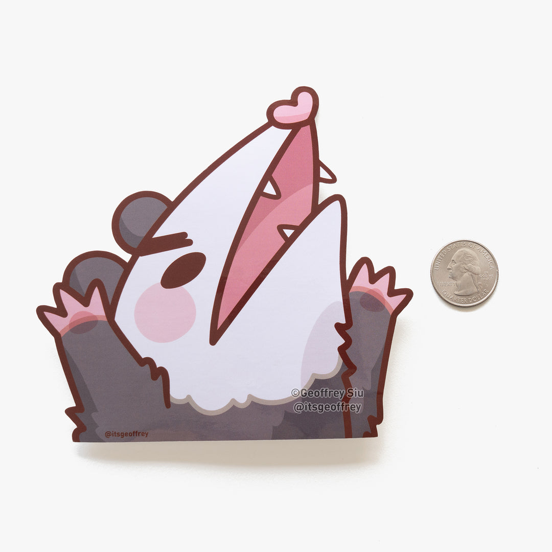 Possum Vinyl Peeker Sticker (5")