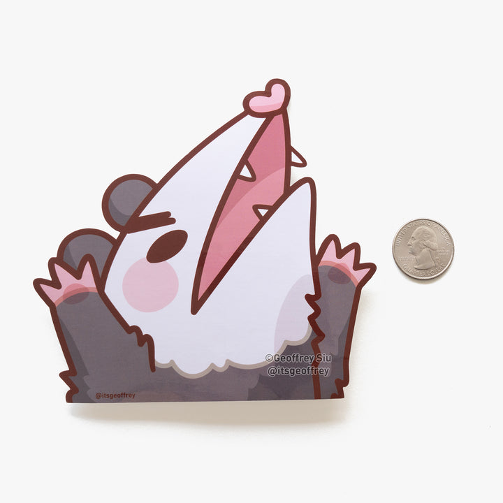 Possum Vinyl Peeker Sticker (5")