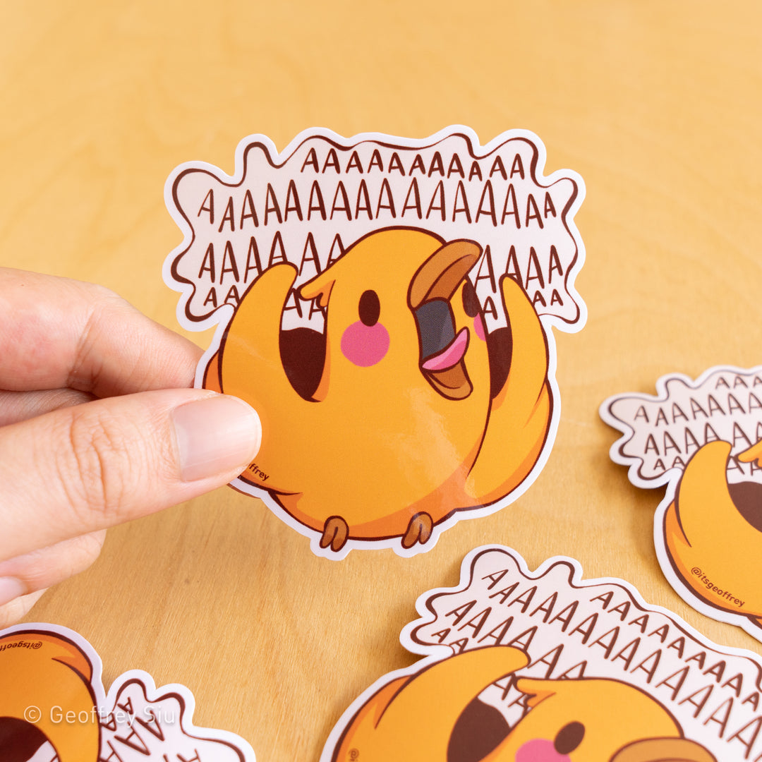 Screaming Bird Sticker